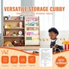 image:imageVEVOR Toy Storage Organizer Wooden Kids Bookshelf with Storage Toy Storage Cabinet with 2 Mobile Drawers Kids Storage Organizer for Bedroom Nursery Living Room Entryway Preschool White4tier With 6layer Sling Book Rack