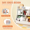 image:imageVEVOR Toy Storage Organizer Wooden Kids Bookshelf with Storage Toy Storage Cabinet with 2 Mobile Drawers Kids Storage Organizer for Bedroom Nursery Living Room Entryway Preschool White5cubby With Bookshelf
