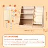 image:imageVEVOR Toy Storage Organizer Wooden Kids Bookshelf with Storage Toy Storage Cabinet with 2 Mobile Drawers Kids Storage Organizer for Bedroom Nursery Living Room Entryway Preschool White4tier With 6layer Sling Book Rack