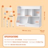 image:imageVEVOR Toy Storage Organizer Wooden Kids Bookshelf with Storage Toy Storage Cabinet with 2 Mobile Drawers Kids Storage Organizer for Bedroom Nursery Living Room Entryway Preschool White5cubby With Bookshelf