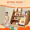 image:imageVEVOR Toy Storage Organizer Wooden Kids Bookshelf with Storage Toy Storage Cabinet with 2 Mobile Drawers Kids Storage Organizer for Bedroom Nursery Living Room Entryway Preschool White4tier With 6layer Sling Book Rack