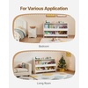 image:imageVEVOR Toy Storage Organizer Wooden Kids Bookshelf with Storage Toy Storage Cabinet with 2 Mobile Drawers Kids Storage Organizer for Bedroom Nursery Living Room Entryway Preschool White5cubby With 2 Mobile Drawers