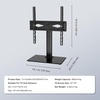 image:imageVEVOR Universal TV Mount for 3255 inch TVs Height Adjustable Swivel Stand with Tempered Glass Base for Bedroom Living Room3255inch