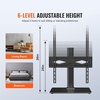 image:imageVEVOR Universal TV Mount for 3255 inch TVs Height Adjustable Swivel Stand with Tempered Glass Base for Bedroom Living Room3255inch