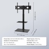 image:imageVEVOR Universal TV Mount for 3255 inch TVs Height Adjustable Swivel Stand with Tempered Glass Base for Bedroom Living Room3265inch