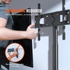 image:imageVEVOR Universal TV Mount for 3255 inch TVs Height Adjustable Swivel Stand with Tempered Glass Base for Bedroom Living Room3265inch