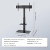 image:imageVEVOR Universal TV Mount for 3255 inch TVs Height Adjustable Swivel Stand with Tempered Glass Base for Bedroom Living Room3285inch