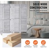 image:imageVEVOR Wood Room Divider 4 Panel Folding Privacy Screen 669 Inches Tall Indoor Wooden Partition Portable Decoration Screen for Room Separation Home Office Restaurant amp Bedroom Light GreyLight Grey