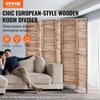 image:imageVEVOR Wood Room Divider 4 Panel Folding Privacy Screen 669 Inches Tall Indoor Wooden Partition Portable Decoration Screen for Room Separation Home Office Restaurant amp Bedroom Light GreyNatural