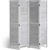 image:imageVEVOR Wood Room Divider 4 Panel Folding Privacy Screen 669 Inches Tall Indoor Wooden Partition Portable Decoration Screen for Room Separation Home Office Restaurant amp Bedroom Light GreyLight Grey