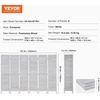 image:imageVEVOR Wood Room Divider 4 Panel Folding Privacy Screen 669 Inches Tall Indoor Wooden Partition Portable Decoration Screen for Room Separation Home Office Restaurant amp Bedroom Light GreyLight Grey