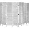 image:imageVEVOR Wood Room Divider 4 Panel Folding Privacy Screen 669 Inches Tall Indoor Wooden Partition Portable Decoration Screen for Room Separation Home Office Restaurant amp Bedroom Light GreyLight Grey