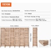 image:imageVEVOR Wood Room Divider 4 Panel Folding Privacy Screen 669 Inches Tall Indoor Wooden Partition Portable Decoration Screen for Room Separation Home Office Restaurant amp Bedroom Light GreyNatural