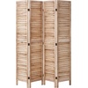 image:imageVEVOR Wood Room Divider 4 Panel Folding Privacy Screen 669 Inches Tall Indoor Wooden Partition Portable Decoration Screen for Room Separation Home Office Restaurant amp Bedroom Light GreyNatural