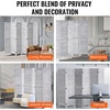 image:imageVEVOR Wood Room Divider 4 Panel Folding Privacy Screen 669 Inches Tall Indoor Wooden Partition Portable Decoration Screen for Room Separation Home Office Restaurant amp Bedroom Light GreyLight Grey