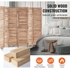 image:imageVEVOR Wood Room Divider 4 Panel Folding Privacy Screen 669 Inches Tall Indoor Wooden Partition Portable Decoration Screen for Room Separation Home Office Restaurant amp Bedroom Light GreyNatural