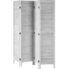 image:imageVEVOR Wood Room Divider 4 Panel Folding Privacy Screen 669 Inches Tall Indoor Wooden Partition Portable Decoration Screen for Room Separation Home Office Restaurant amp Bedroom Light GreyLight Grey