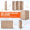 image:imageVEVOR Wood Room Divider 4 Panel Folding Privacy Screen 669 Inches Tall Indoor Wooden Partition Portable Decoration Screen for Room Separation Home Office Restaurant amp Bedroom Light GreyNatural
