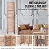 image:imageVEVOR Wood Room Divider 4 Panel Folding Privacy Screen 669 Inches Tall Indoor Wooden Partition Portable Decoration Screen for Room Separation Home Office Restaurant amp Bedroom Light GreyNatural
