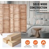 image:imageVEVOR Wood Room Divider 4 Panel Folding Privacy Screen 669 Inches Tall Indoor Wooden Partition Portable Decoration Screen for Room Separation Home Office Restaurant amp Bedroom Light GreyNatural