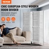 image:imageVEVOR Wood Room Divider 4 Panel Folding Privacy Screen 669 Inches Tall Indoor Wooden Partition Portable Decoration Screen for Room Separation Home Office Restaurant amp Bedroom Light GreyLight Grey
