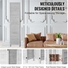 image:imageVEVOR Wood Room Divider 4 Panel Folding Privacy Screen 669 Inches Tall Indoor Wooden Partition Portable Decoration Screen for Room Separation Home Office Restaurant amp Bedroom Light GreyLight Grey