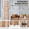 image:imageVEVOR Wood Room Divider 4 Panel Folding Privacy Screen 669 Inches Tall Indoor Wooden Partition Portable Decoration Screen for Room Separation Home Office Restaurant amp Bedroom Light GreyNatural