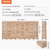 image:imageVEVOR Wood Room Divider 4 Panel Folding Privacy Screen 669 Inches Tall Indoor Wooden Partition Portable Decoration Screen for Room Separation Home Office Restaurant amp Bedroom Light GreyNatural