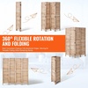 image:imageVEVOR Wood Room Divider 4 Panel Folding Privacy Screen 669 Inches Tall Indoor Wooden Partition Portable Decoration Screen for Room Separation Home Office Restaurant amp Bedroom Light GreyNatural