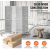 image:imageVEVOR Wood Room Divider 4 Panel Folding Privacy Screen 669 Inches Tall Indoor Wooden Partition Portable Decoration Screen for Room Separation Home Office Restaurant amp Bedroom Light GreyLight Grey