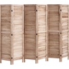 image:imageVEVOR Wood Room Divider 4 Panel Folding Privacy Screen 669 Inches Tall Indoor Wooden Partition Portable Decoration Screen for Room Separation Home Office Restaurant amp Bedroom Light GreyNatural