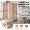 image:imageVEVOR Wood Room Divider 4 Panel Folding Privacy Screen 669 Inches Tall Indoor Wooden Partition Portable Decoration Screen for Room Separation Home Office Restaurant amp Bedroom Light GreyNatural
