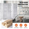 image:imageVEVOR Wood Room Divider 4 Panel Folding Privacy Screen 669 Inches Tall Indoor Wooden Partition Portable Decoration Screen for Room Separation Home Office Restaurant amp Bedroom Light GreyLight Grey