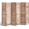 image:imageVEVOR Wood Room Divider 4 Panel Folding Privacy Screen 669 Inches Tall Indoor Wooden Partition Portable Decoration Screen for Room Separation Home Office Restaurant amp Bedroom Light GreyNatural