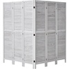 image:imageVEVOR Wood Room Divider 4 Panel Folding Privacy Screen 669 Inches Tall Indoor Wooden Partition Portable Decoration Screen for Room Separation Home Office Restaurant amp Bedroom Light GreyLight Grey