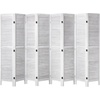 image:imageVEVOR Wood Room Divider 4 Panel Folding Privacy Screen 669 Inches Tall Indoor Wooden Partition Portable Decoration Screen for Room Separation Home Office Restaurant amp Bedroom Light GreyLight Grey