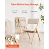 image:imageVEVOR Wooden Folding Chairs with Cushion Set of 2 Portable Foldable Cushion Chair with Wooden Frame Modern Padded Dining Chair for Kitchen Office Wedding Party Dining Room Easy Assembly BeigeNaturalbeige