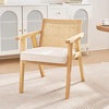 image:imageVEVOR Wooden Folding Chairs with Cushion Set of 2 Portable Foldable Cushion Chair with Wooden Frame Modern Padded Dining Chair for Kitchen Office Wedding Party Dining Room Easy Assembly BeigeNatural