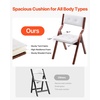 image:imageVEVOR Wooden Folding Chairs with Cushion Set of 2 Portable Foldable Cushion Chair with Wooden Frame Modern Padded Dining Chair for Kitchen Office Wedding Party Dining Room Easy Assembly BeigeWalnutbeige