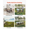 image:imageVEVOR Wooden Folding Chairs with Cushion Set of 2 Portable Foldable Cushion Chair with Wooden Frame Modern Padded Dining Chair for Kitchen Office Wedding Party Dining Room Easy Assembly BeigeWalnutblack Leather