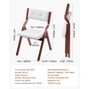 image:imageVEVOR Wooden Folding Chairs with Cushion Set of 2 Portable Foldable Cushion Chair with Wooden Frame Modern Padded Dining Chair for Kitchen Office Wedding Party Dining Room Easy Assembly BeigeWalnutbeige