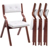 image:imageVEVOR Wooden Folding Chairs with Cushion Set of 2 Portable Foldable Cushion Chair with Wooden Frame Modern Padded Dining Chair for Kitchen Office Wedding Party Dining Room Easy Assembly BeigeWalnutbeige