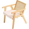 image:imageVEVOR Wooden Folding Chairs with Cushion Set of 2 Portable Foldable Cushion Chair with Wooden Frame Modern Padded Dining Chair for Kitchen Office Wedding Party Dining Room Easy Assembly BeigeNatural
