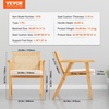 image:imageVEVOR Wooden Folding Chairs with Cushion Set of 2 Portable Foldable Cushion Chair with Wooden Frame Modern Padded Dining Chair for Kitchen Office Wedding Party Dining Room Easy Assembly BeigeNatural