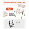 image:imageVEVOR Wooden Folding Chairs with Cushion Set of 2 Portable Foldable Cushion Chair with Wooden Frame Modern Padded Dining Chair for Kitchen Office Wedding Party Dining Room Easy Assembly BeigeNaturalbeige
