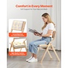 image:imageVEVOR Wooden Folding Chairs with Cushion Set of 2 Portable Foldable Cushion Chair with Wooden Frame Modern Padded Dining Chair for Kitchen Office Wedding Party Dining Room Easy Assembly BeigeNaturalbeige
