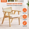 image:imageVEVOR Wooden Folding Chairs with Cushion Set of 2 Portable Foldable Cushion Chair with Wooden Frame Modern Padded Dining Chair for Kitchen Office Wedding Party Dining Room Easy Assembly BeigeNatural