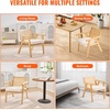image:imageVEVOR Wooden Folding Chairs with Cushion Set of 2 Portable Foldable Cushion Chair with Wooden Frame Modern Padded Dining Chair for Kitchen Office Wedding Party Dining Room Easy Assembly BeigeNatural