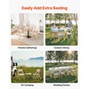 image:imageVEVOR Wooden Folding Chairs with Cushion Set of 4 Portable Foldable Cushion Chair with Wooden Frame Modern Padded Dining Chair for Kitchen Office Wedding Party Dining Room Easy Assembly Beige