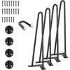 image:imageVEVOR 16 Hairpin Furniture Legs Metal Home DIY Projects for Nightstand Coffee Table Desk 500lbs Load Capacity with Rubber Floor Protectors Metal Heavy Duty Sturdy Modern Table Legs 4PCS BlackHairpin2 rods solid